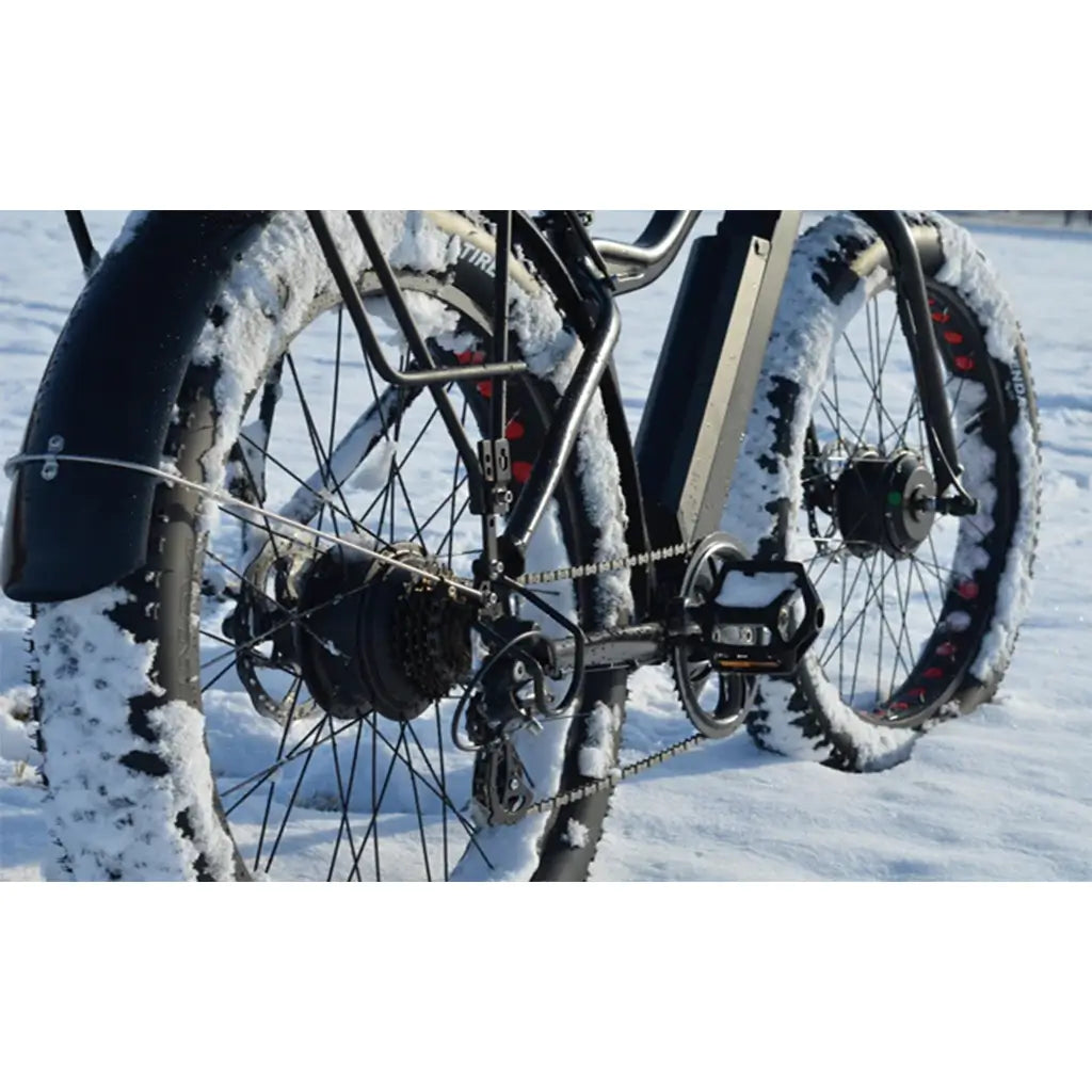 EUNORAU FAT-AWD All Wheel Drive 48V, 250W+350W Commuter Fat Tire Electric Bike Outdoor
