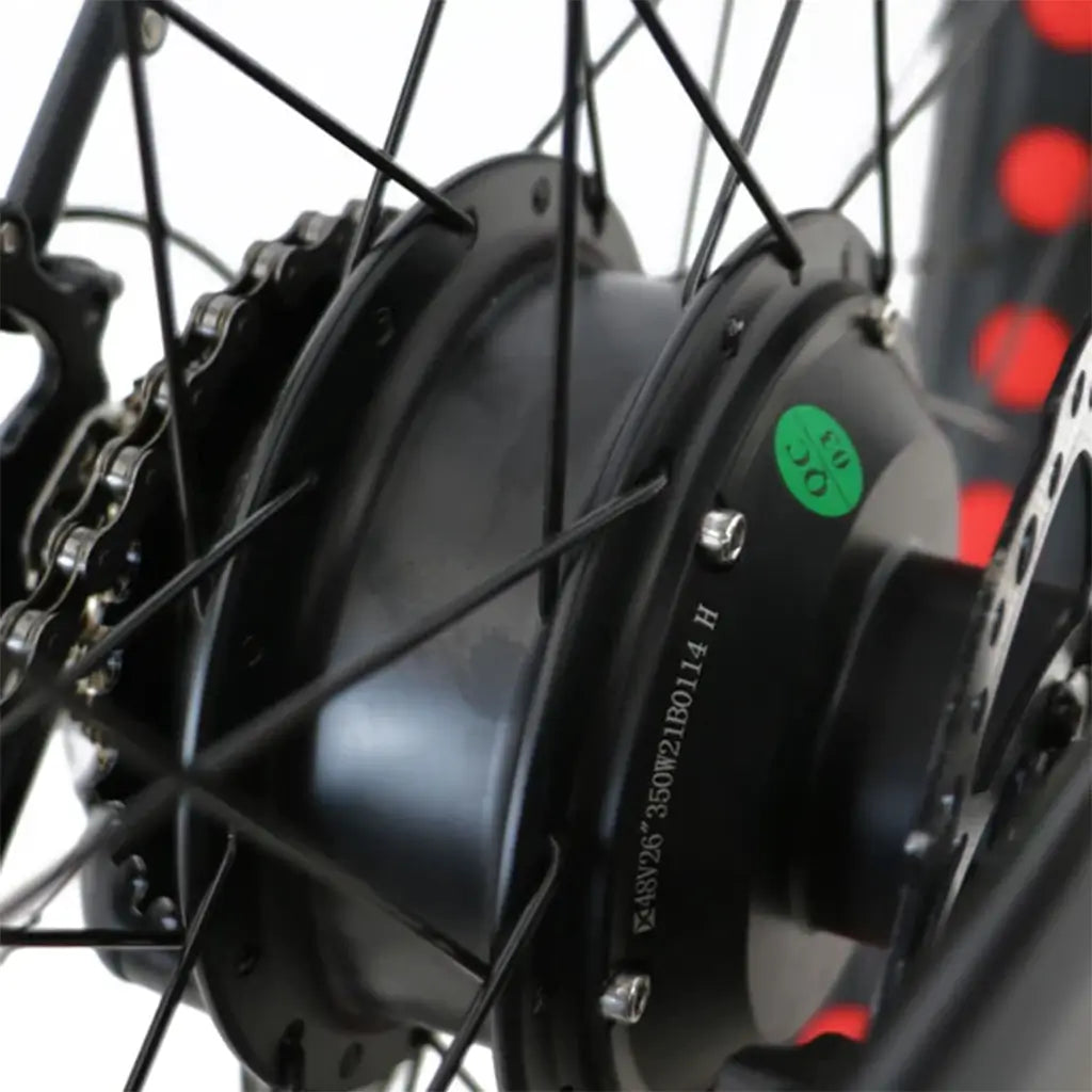 EUNORAU FAT-AWD All Wheel Drive 48V, 250W+350W Commuter Fat Tire Electric Bike Rear Hub