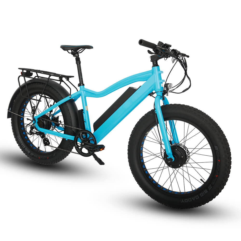 EUNORAU FAT-AWD All Wheel Drive 48V, 250W+350W Fat Tire Electric Bike