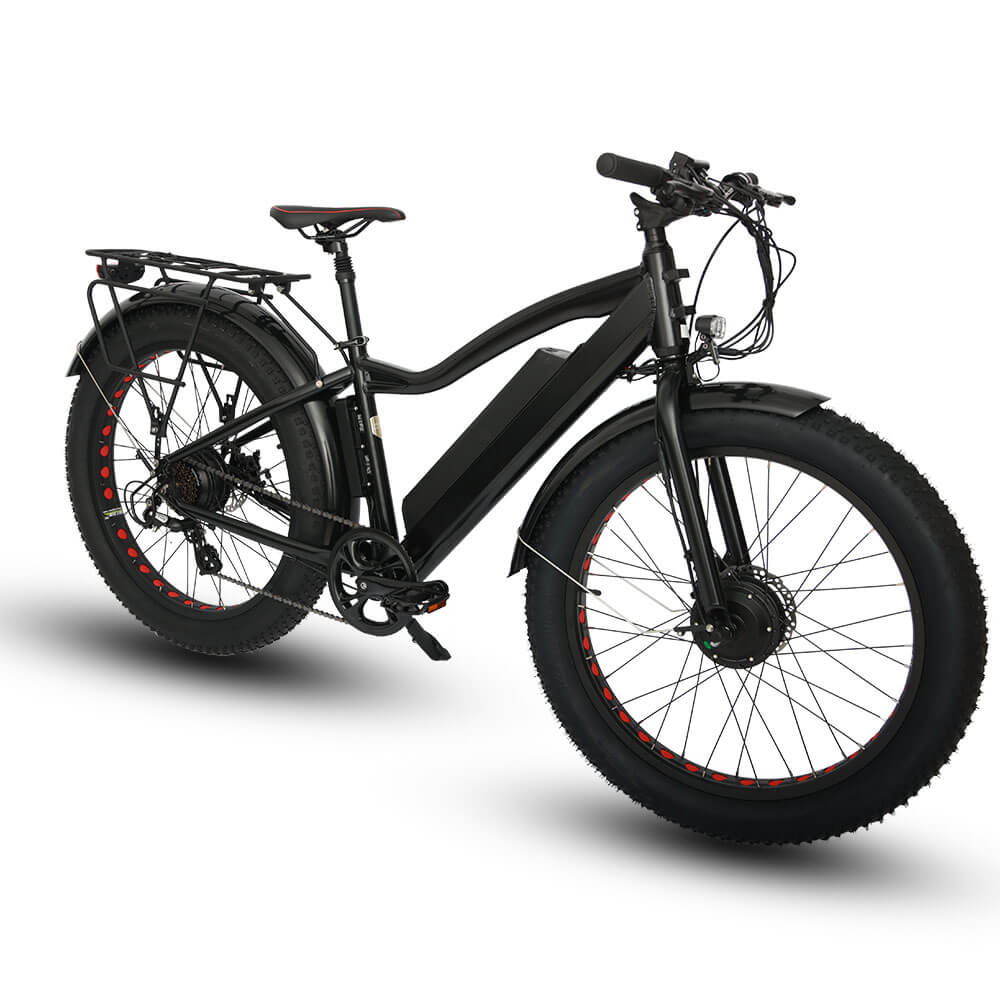 EUNORAU FAT-AWD All Wheel Drive 48V, 250W+350W Fat Tire Electric Bike