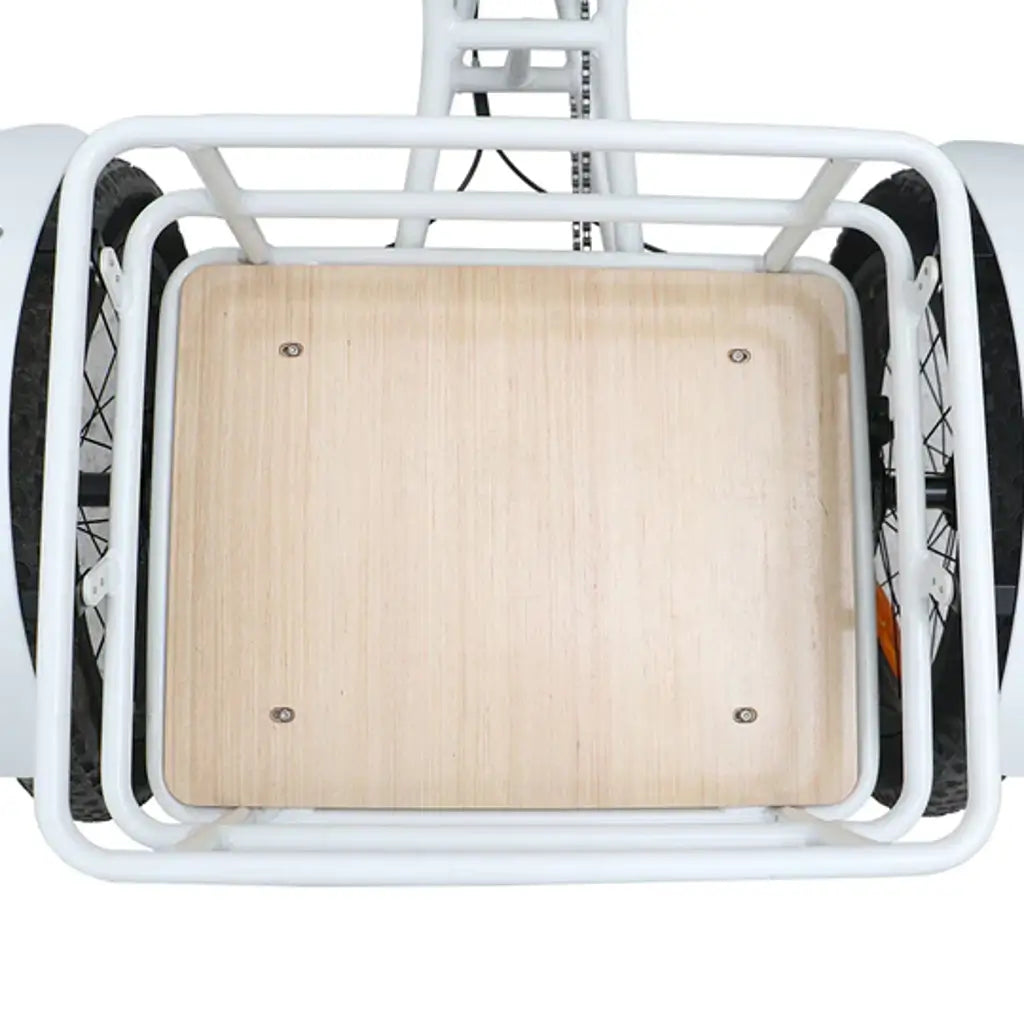 EUNORAU NEW-TRIKE 500W 48V Step Through Fat Tire Folding Electric Tricycle basket