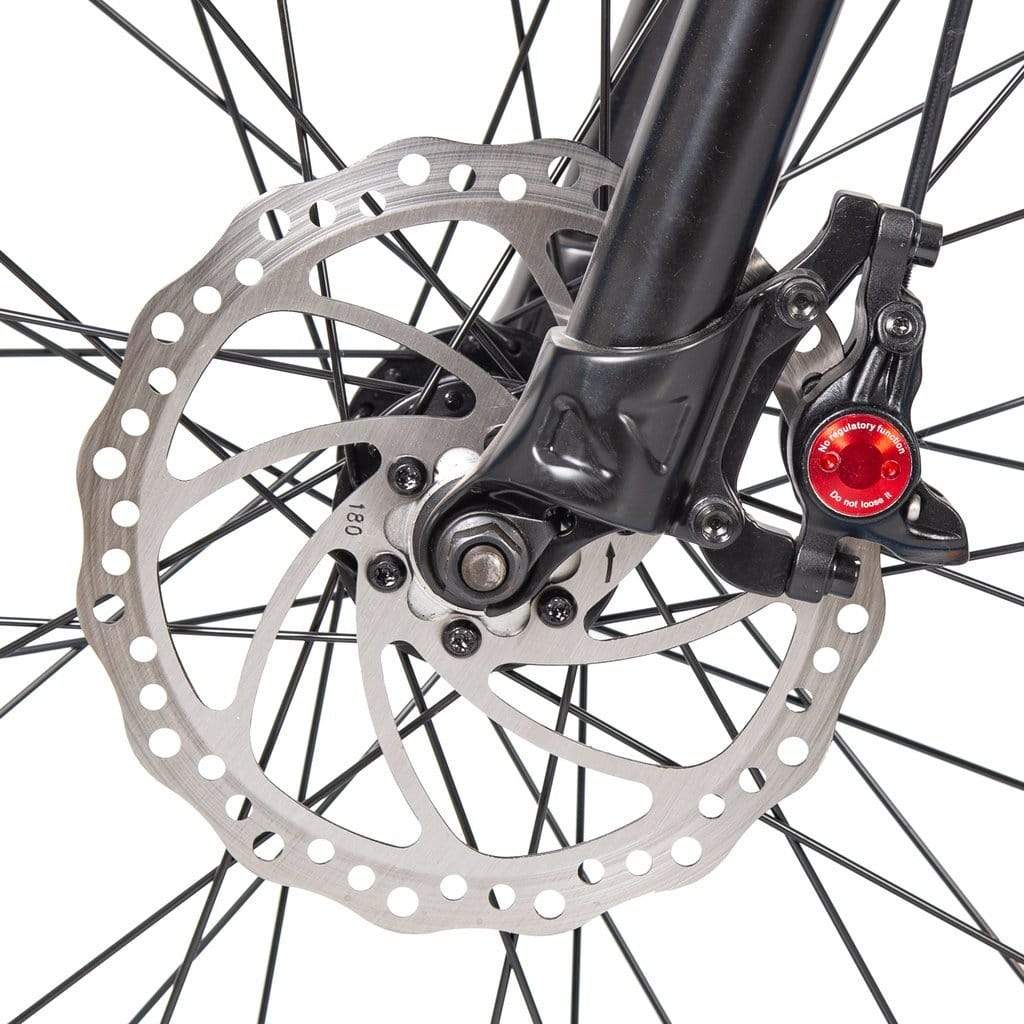 Ecotric Bison All Terrain Fat Tire 48V 1000W Electric Bike - Matt Black-Front Disk Brake