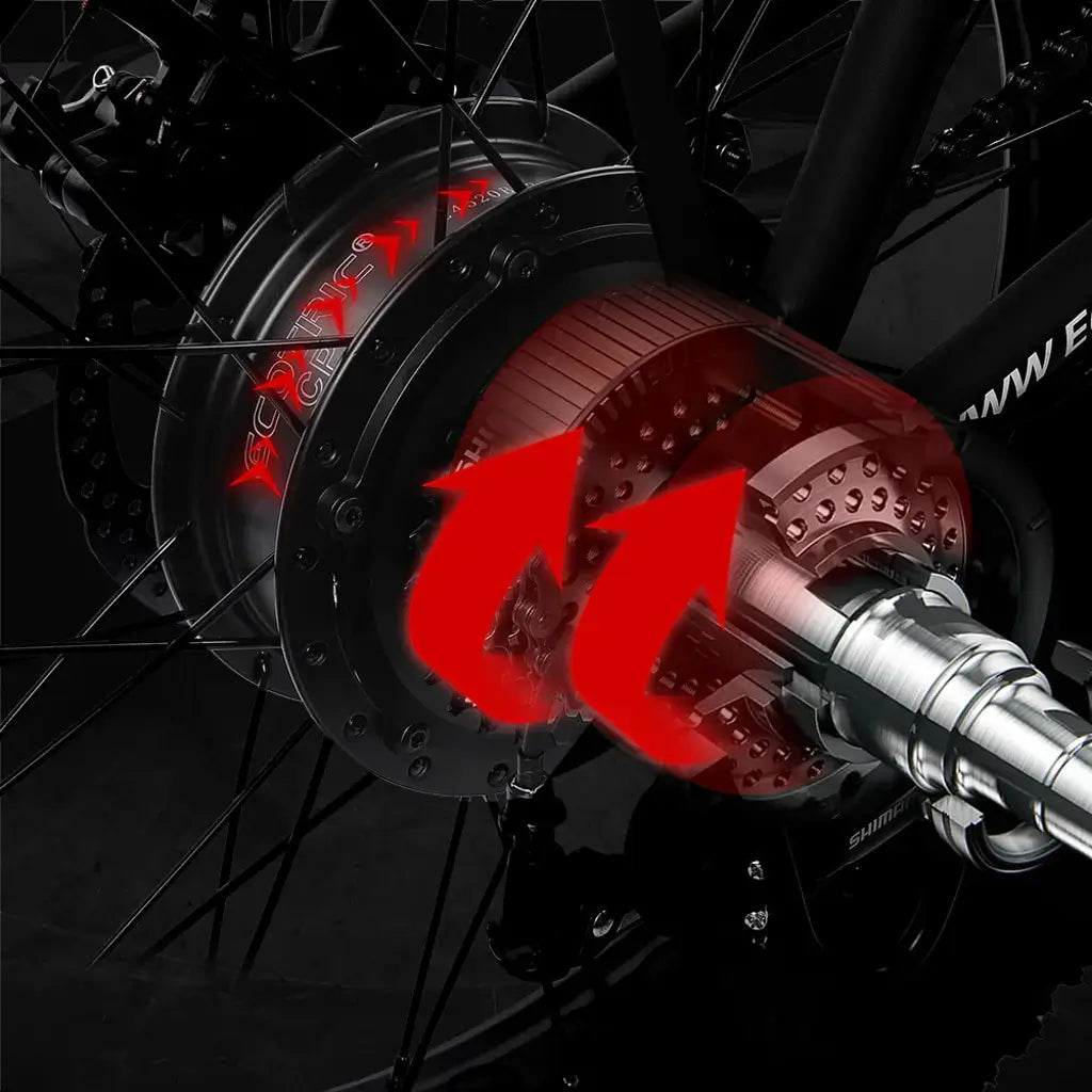 Ecotric 48V 500W Fat Tire Portable Folding Electric Bike with LCD Display Matt hub motor