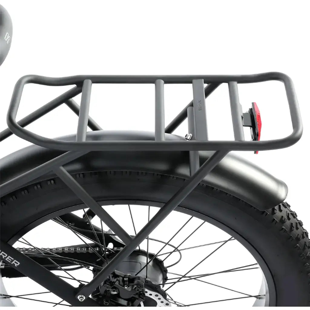 Ecotric Explorer 26&quot; 750W 48V All Terrain Fat Tire Mountain Electric Bike Black Rack