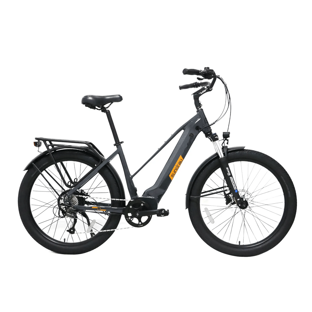Eunorau META275 500W 48V Step Over Cruiser Electric Bike Gray with Battery