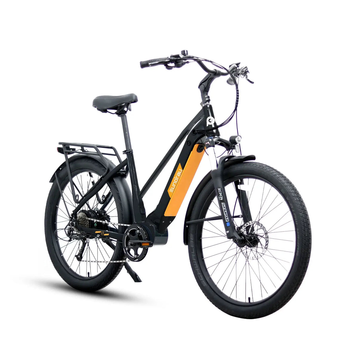 Eunorau META275 500W 48V Step Over Cruiser Electric Bike Black Slant