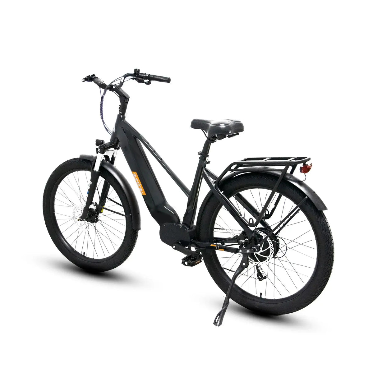 Eunorau META275 500W 48V Step Over Cruiser Electric Bike Black Rear