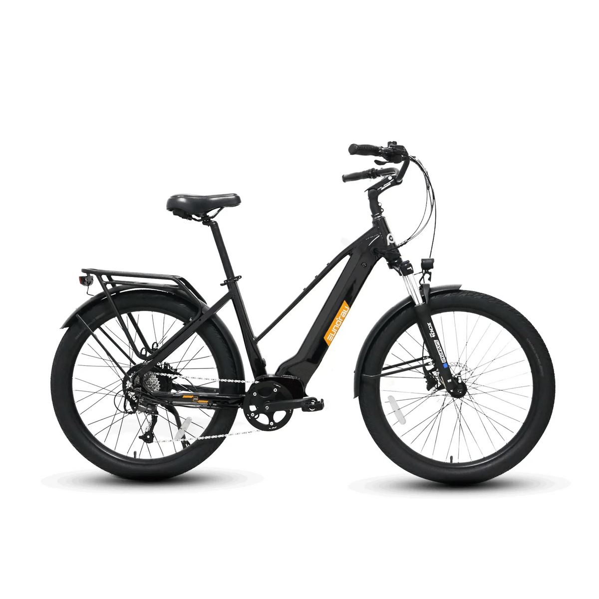 Eunorau META275 500W 48V Step Over Cruiser Electric Bike Black battery
