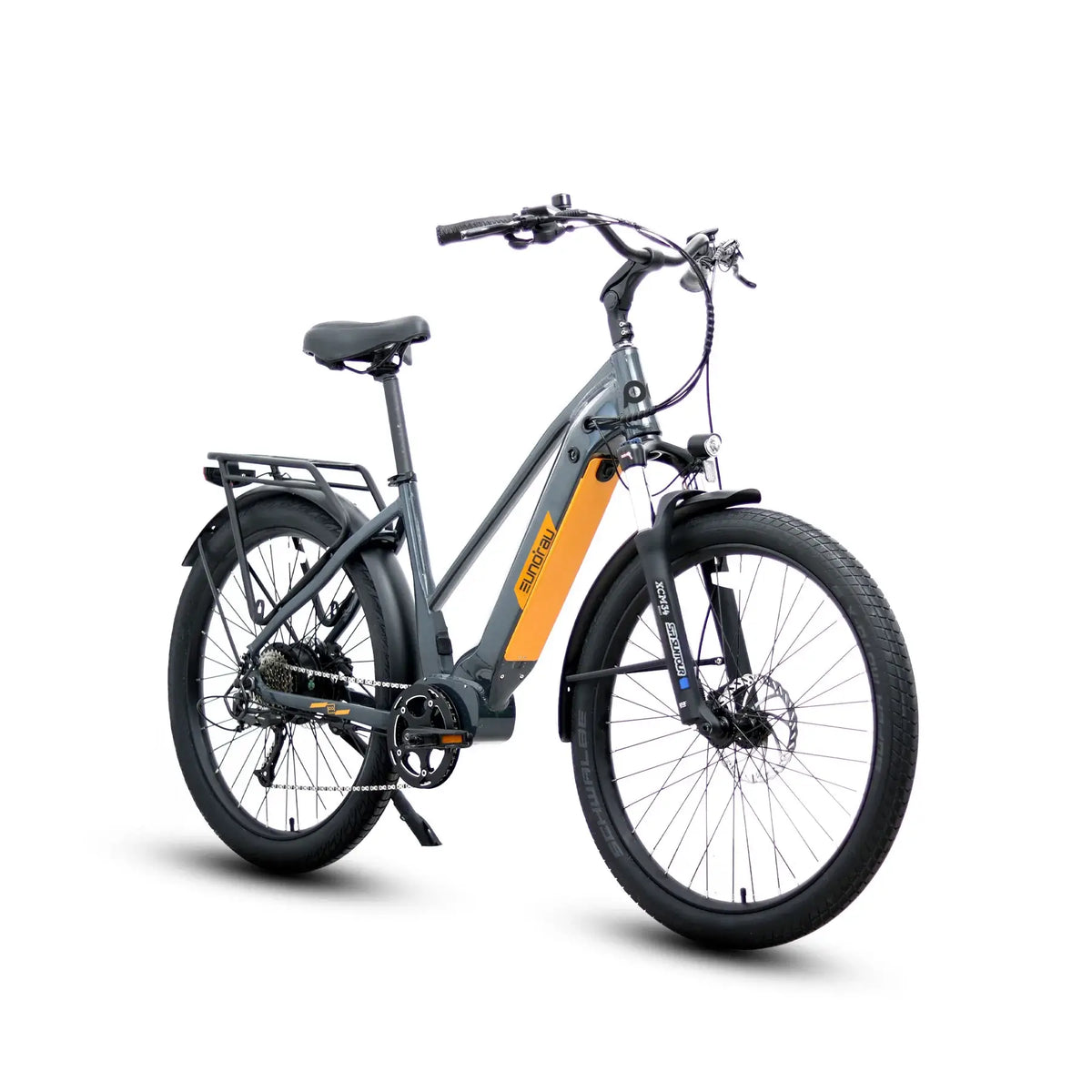 Eunorau META275 500W 48V Step Over Cruiser Electric Bike Gray Right Slant
