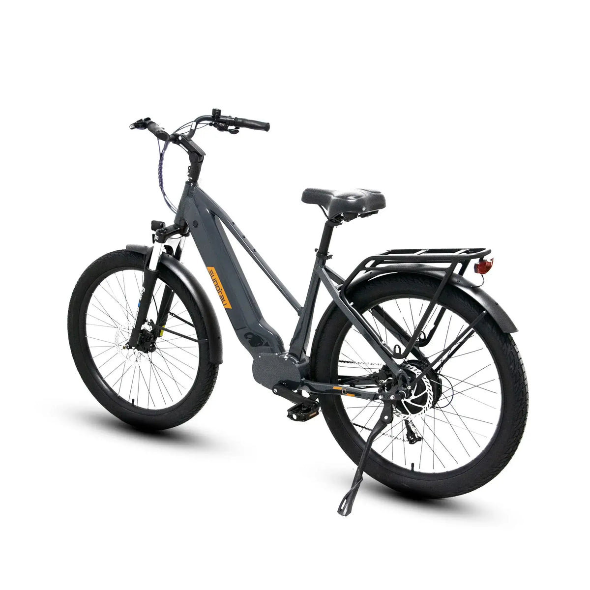 Eunorau META275 500W 48V Step Over Cruiser Electric Bike Gray Rear