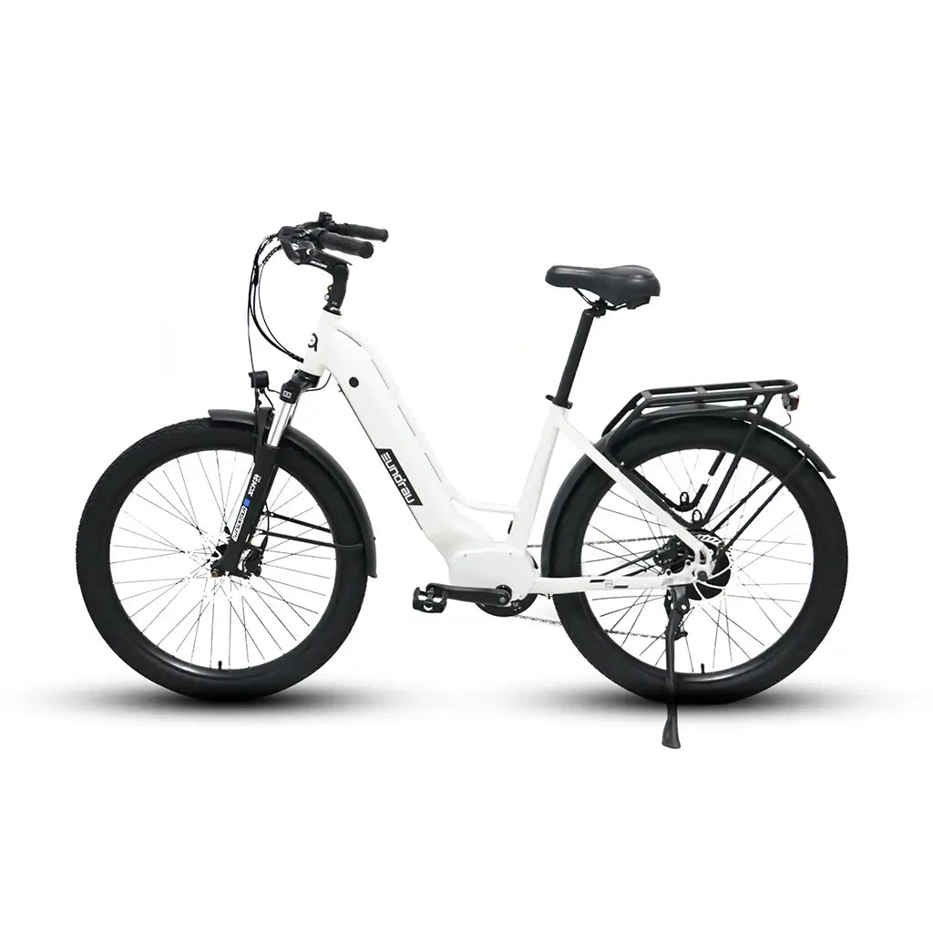 Eunorau META275 500W 48V Step Over Cruiser Electric Bike Step Over White
