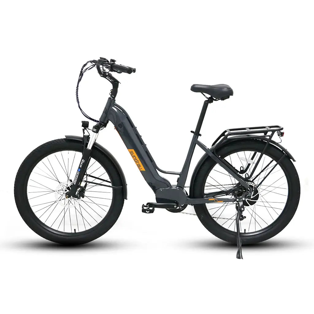 Eunorau META275 500W 48V Step Over Cruiser Electric Bike Step Over Gray