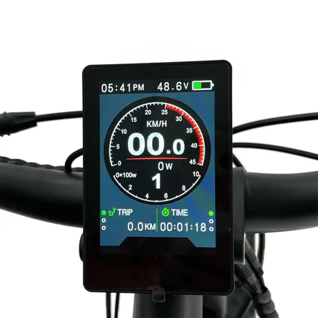 Eunorau Specter S 48V 1000W Full Suspension Dual Battery Electric Hunting Mountain Bike Media1 Display