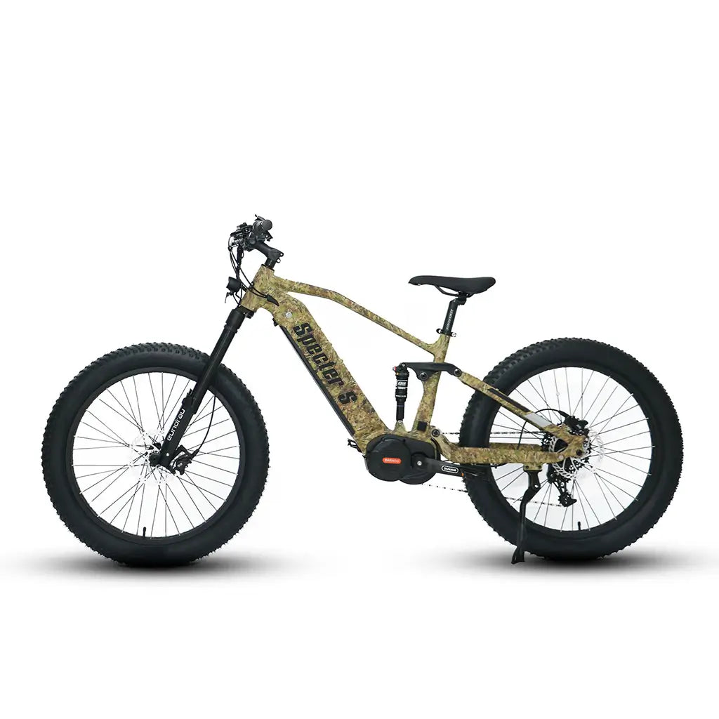 Eunorau Specter S 48V 1000W Full Suspension Dual Battery Electric Hunting Mountain Bike Camo