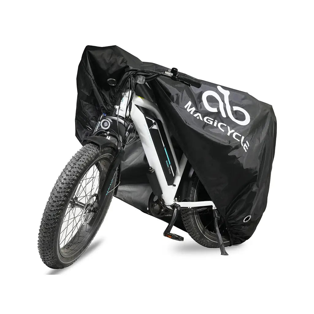 Magicycle 210D Electric Bike Outdoor Waterproof Cover Half Open