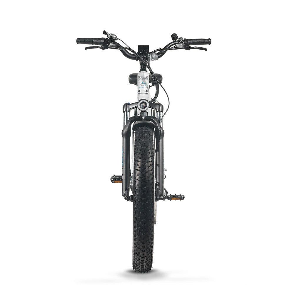 Magicycle 750W 52V 20Ah Cruiser Pro Step-Over Mountain Electric Bike White Front View