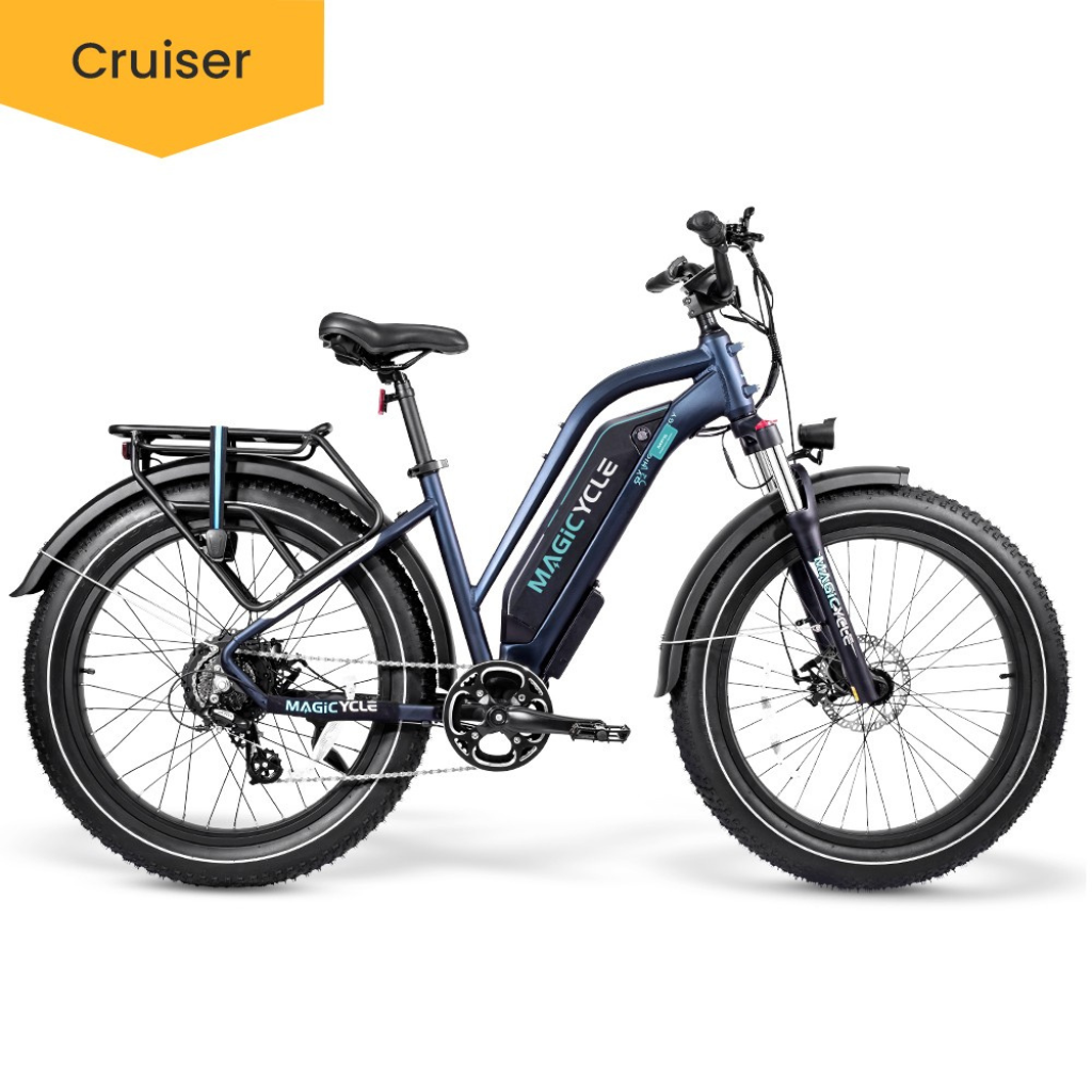 Magicycle 750W 52V Cruiser All Terrain Fat Tire Electric Bike - Midnight Blue