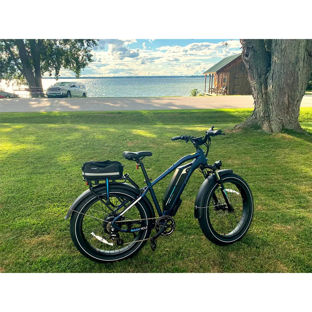 Magicycle 750W 52V Cruiser All Terrain Fat Tire Electric Bike - Midnight Blue Road side