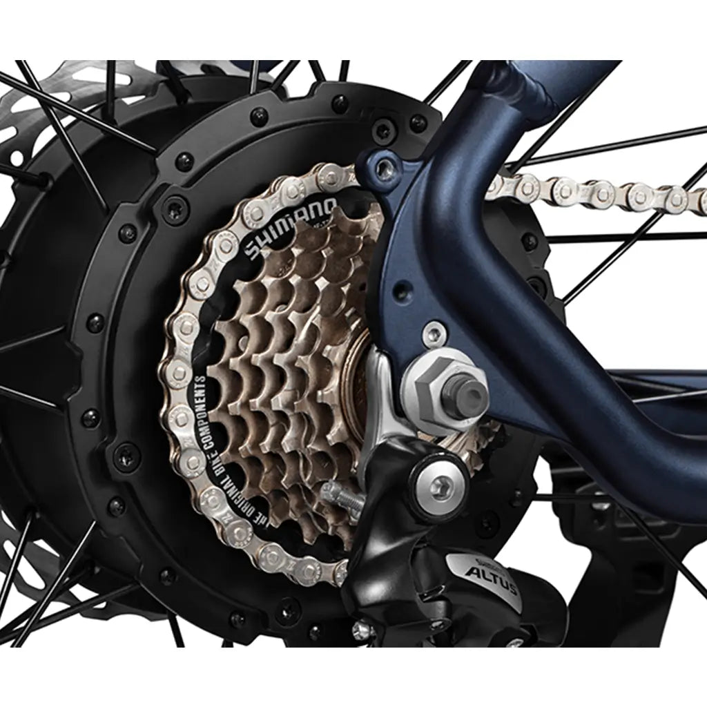 Magicycle 750W 52V Cruiser All Terrain Fat Tire Electric Bike - Midnight Blue Gear