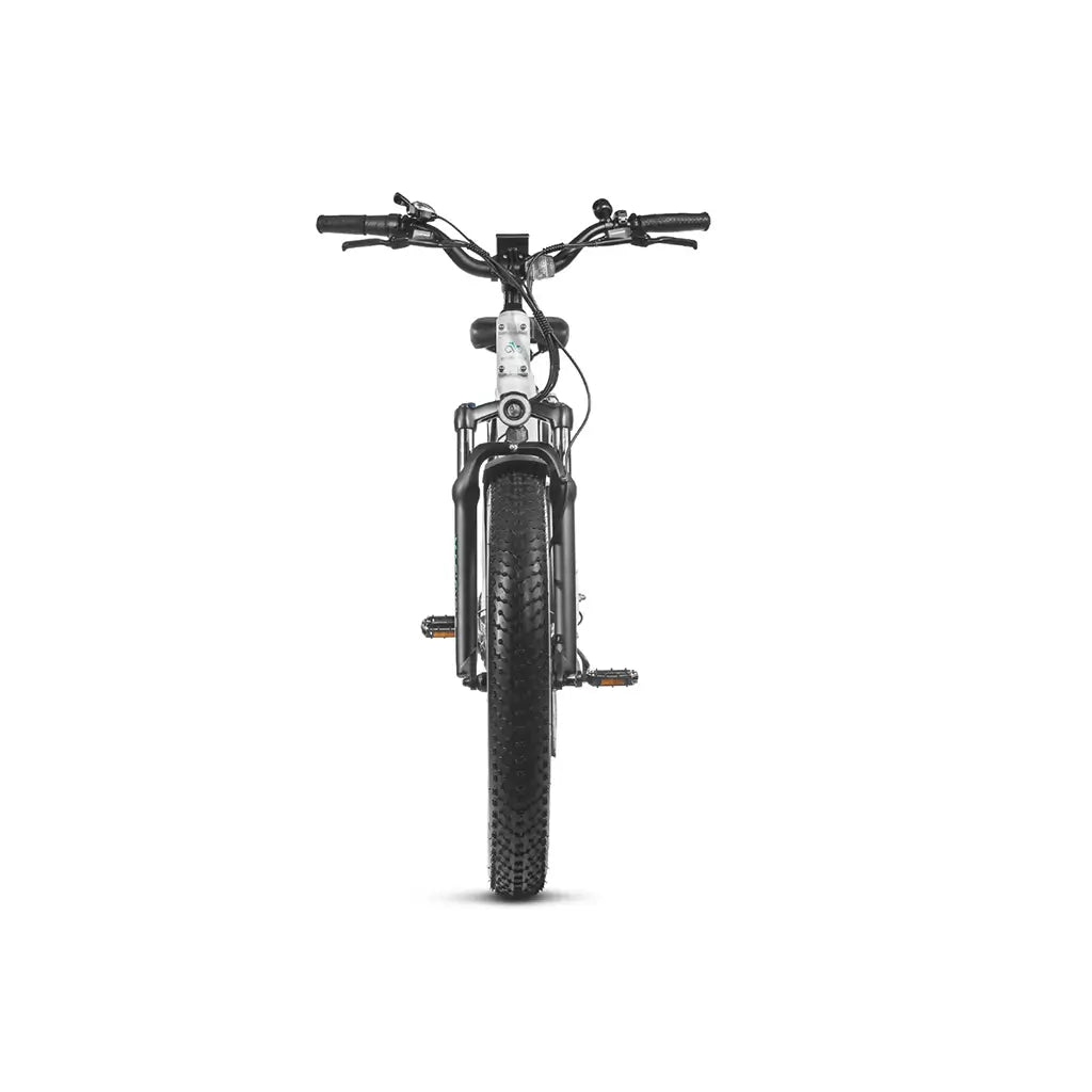 Magicycle 750W 52V Cruiser Mid Step-Thru All Terrain Fat Tire Electric Bike White Front View