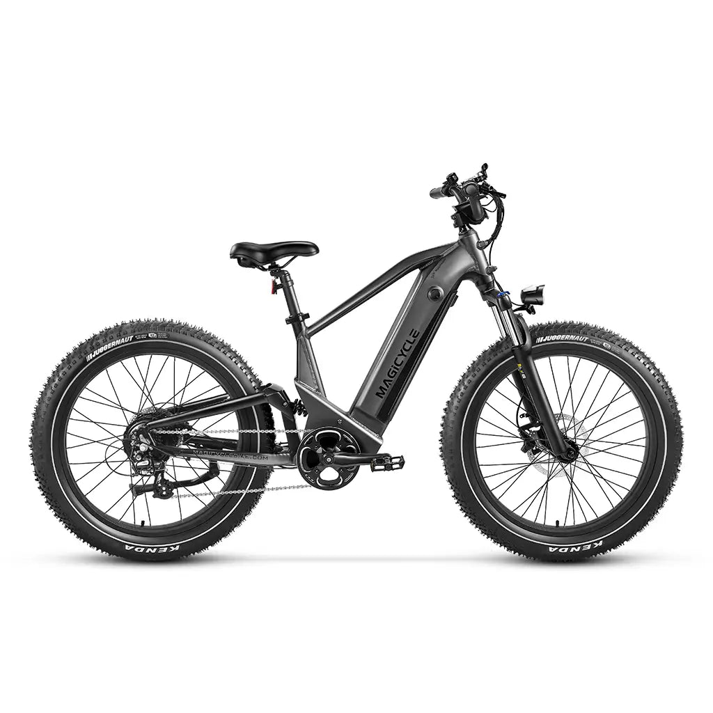 Magicycle Deer Softail 750W 52V Full Suspension SUV Electric Bike Gray Off Road Right Side