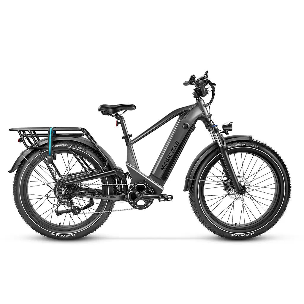 Magicycle Deer Softail 750W 52V Full Suspension SUV Electric Bike Gray Right Side