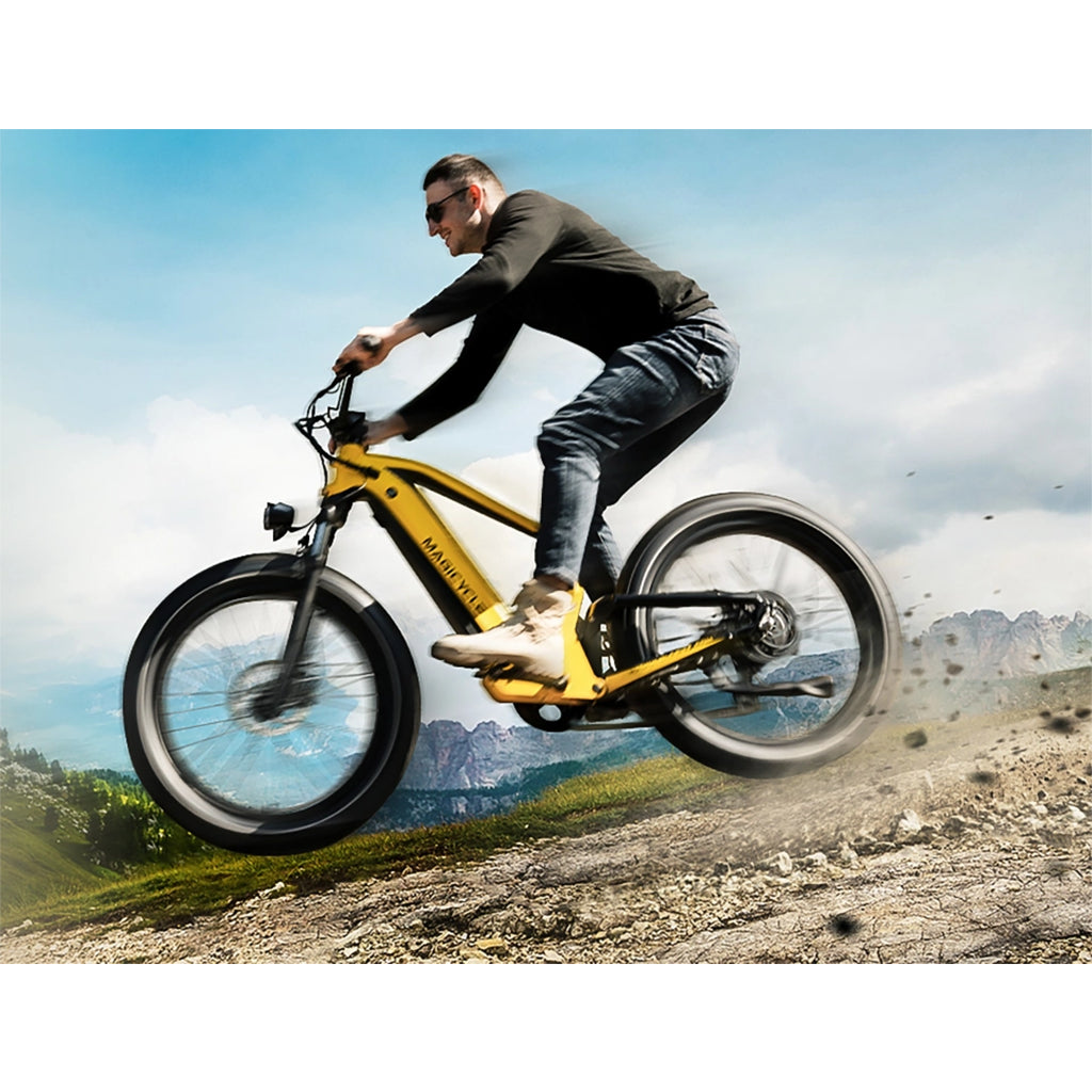 Magicycle Deer Softail 750W 52V Full Suspension SUV Electric Bike Yellow Off Road