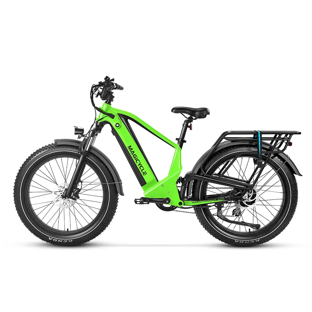 Magicycle Deer Softail 750W 52V Full Suspension SUV Electric Bike Green Left Side