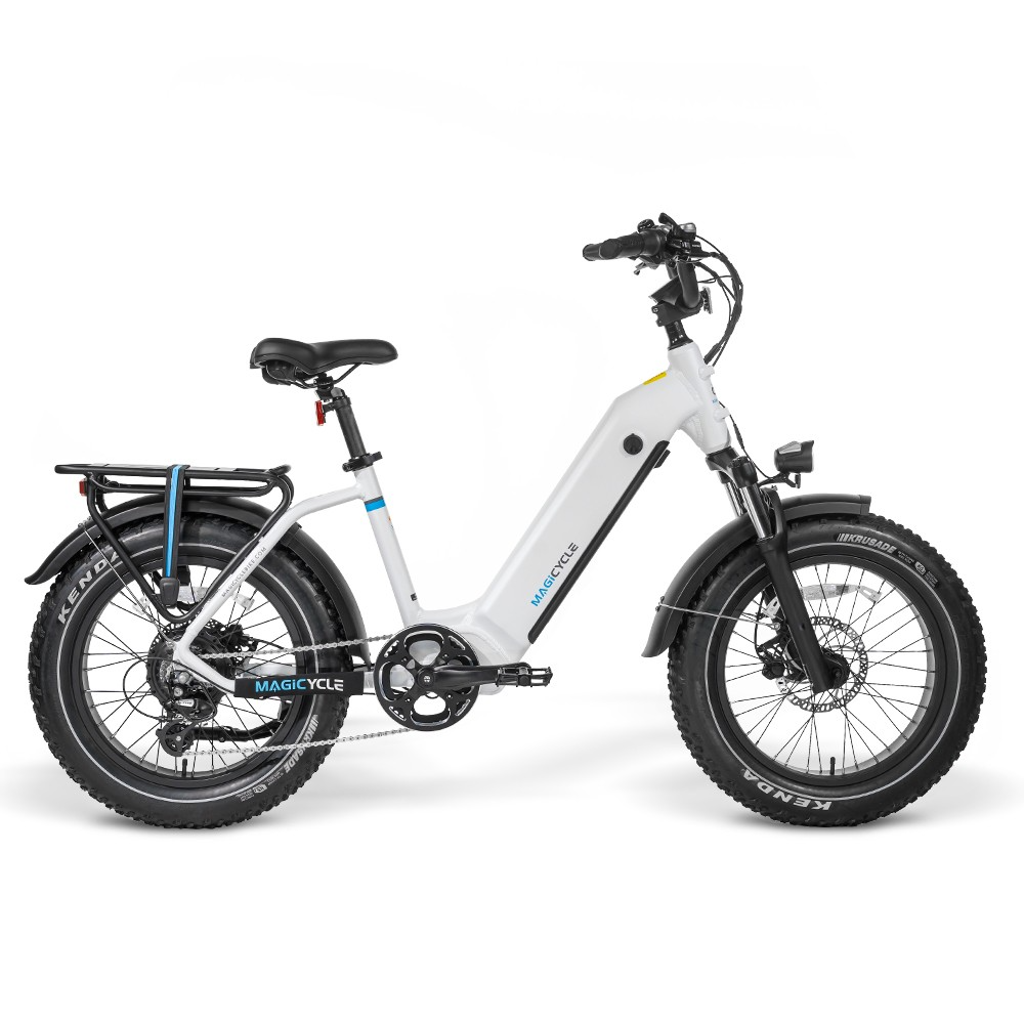 Magicycle Ocelot Pro Long Range Step-Thru Fat Tire Electric Bike-White