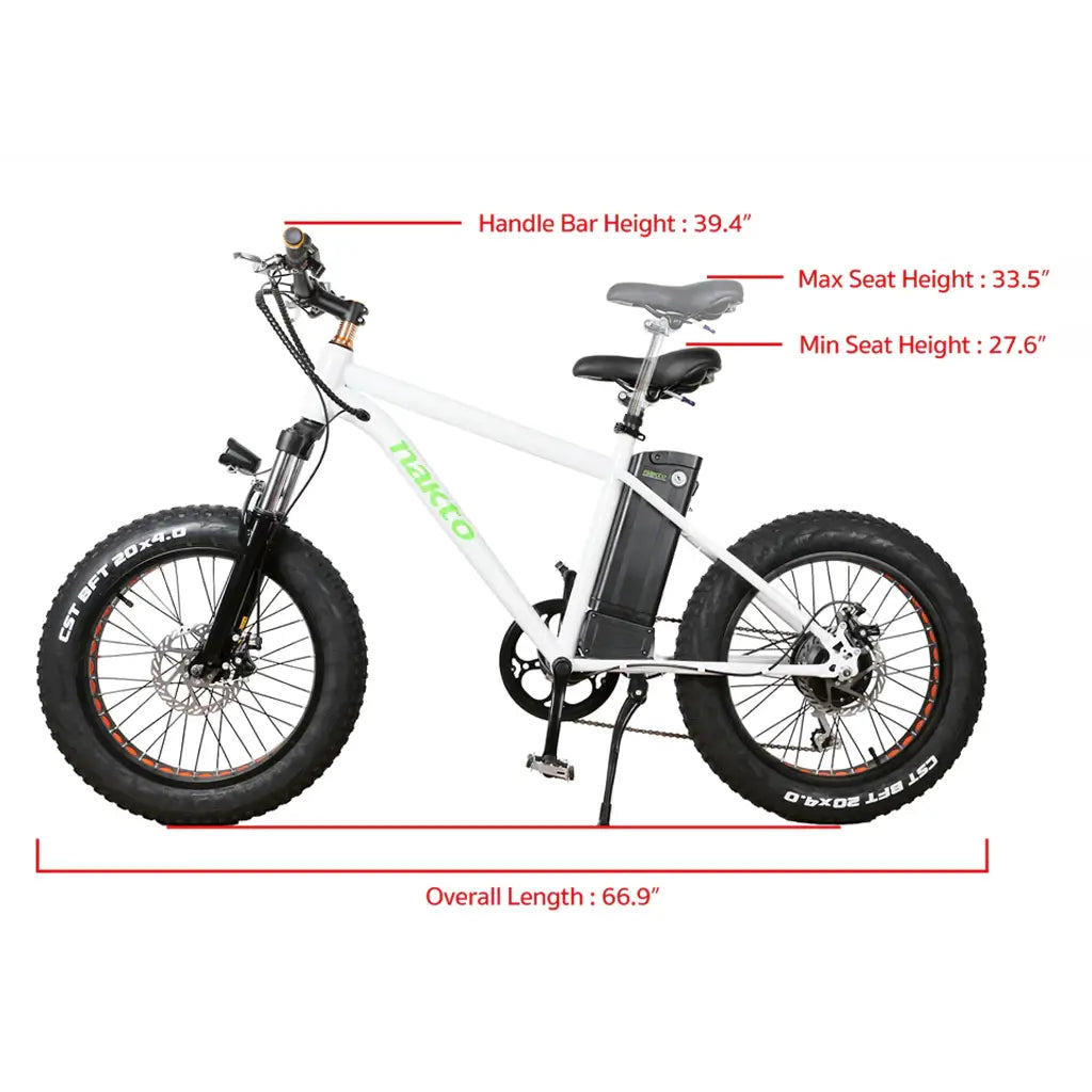 Nakto Mini Cruiser 20 Fat Tire Electric Bike 300W 36V Zoom Electric Bikes