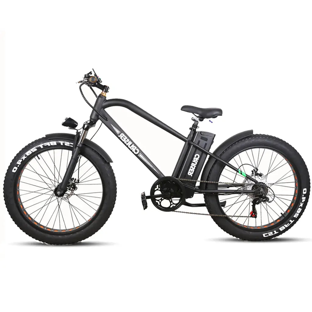 Nakto Super Cruiser 26" Fat Tire 500W 48V Electric Bike Black
