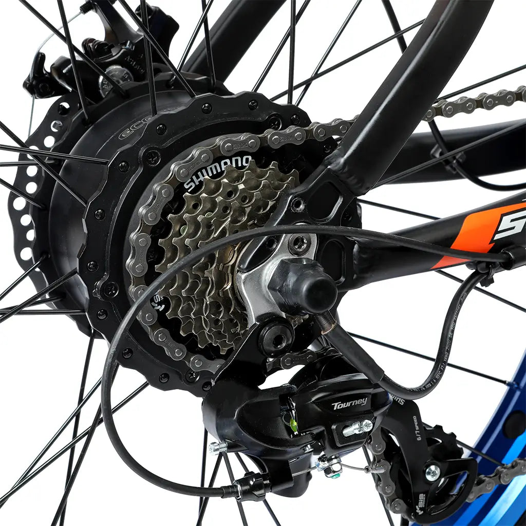 On Sale! UL Certified Ecotric Beach Snow 36V 500W Fat Tire Electric Bike Derailleur