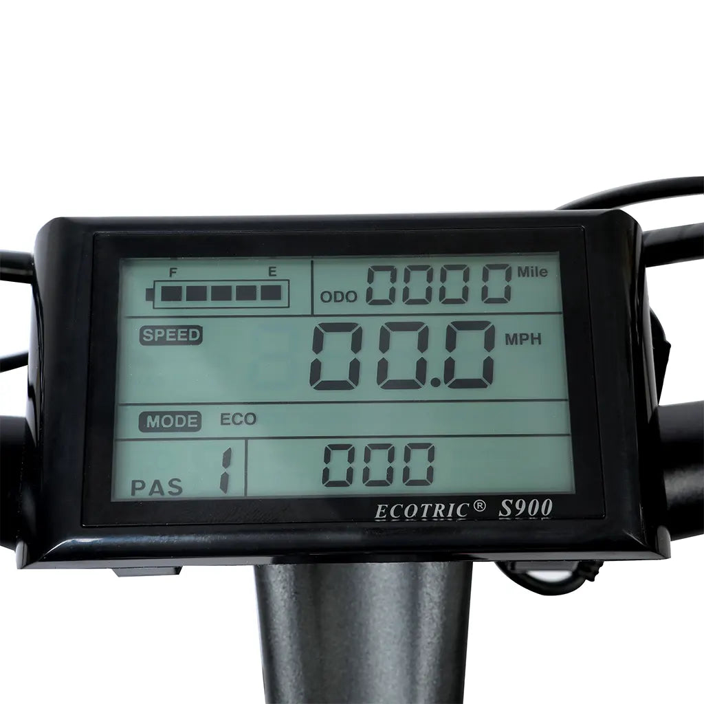 On Sale! UL Certified Ecotric Beach Snow 36V 500W Fat Tire Electric Bike Display