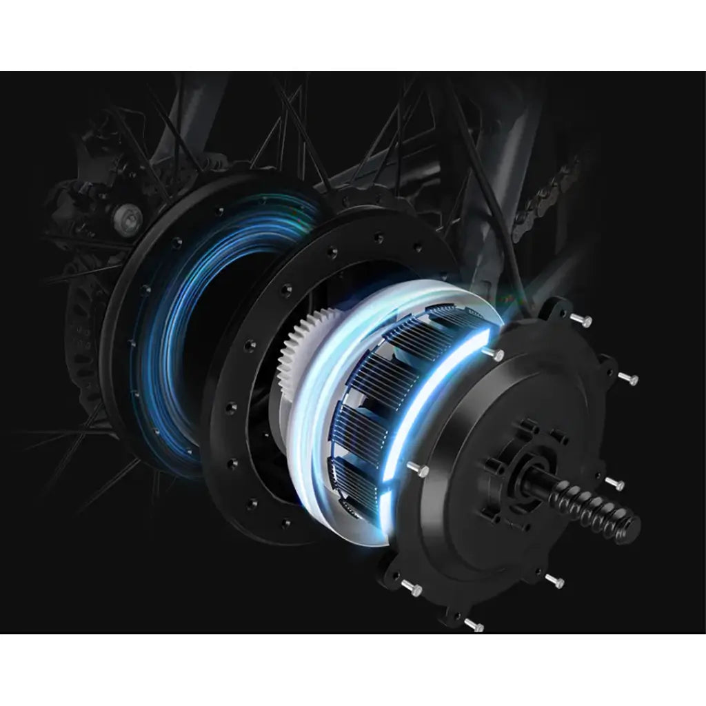 Rattan LF-750 Pro 750W 48V Step-Thru Fat Tire Folding Electric Bike Hub