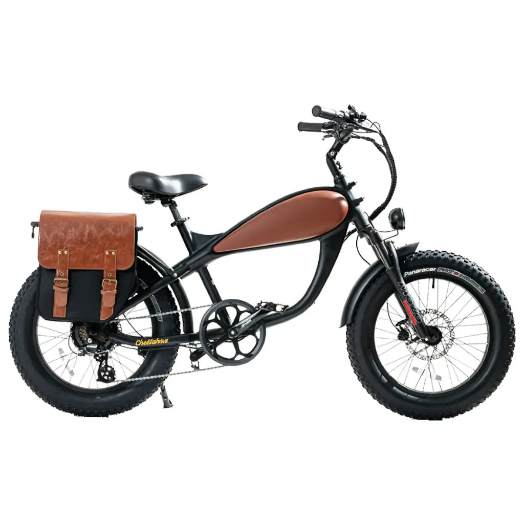 cafe racer bicycle electric Revi Bikes Cheetah MINI Café Racer 500W 48V Fat Tire Cruiser Electric
