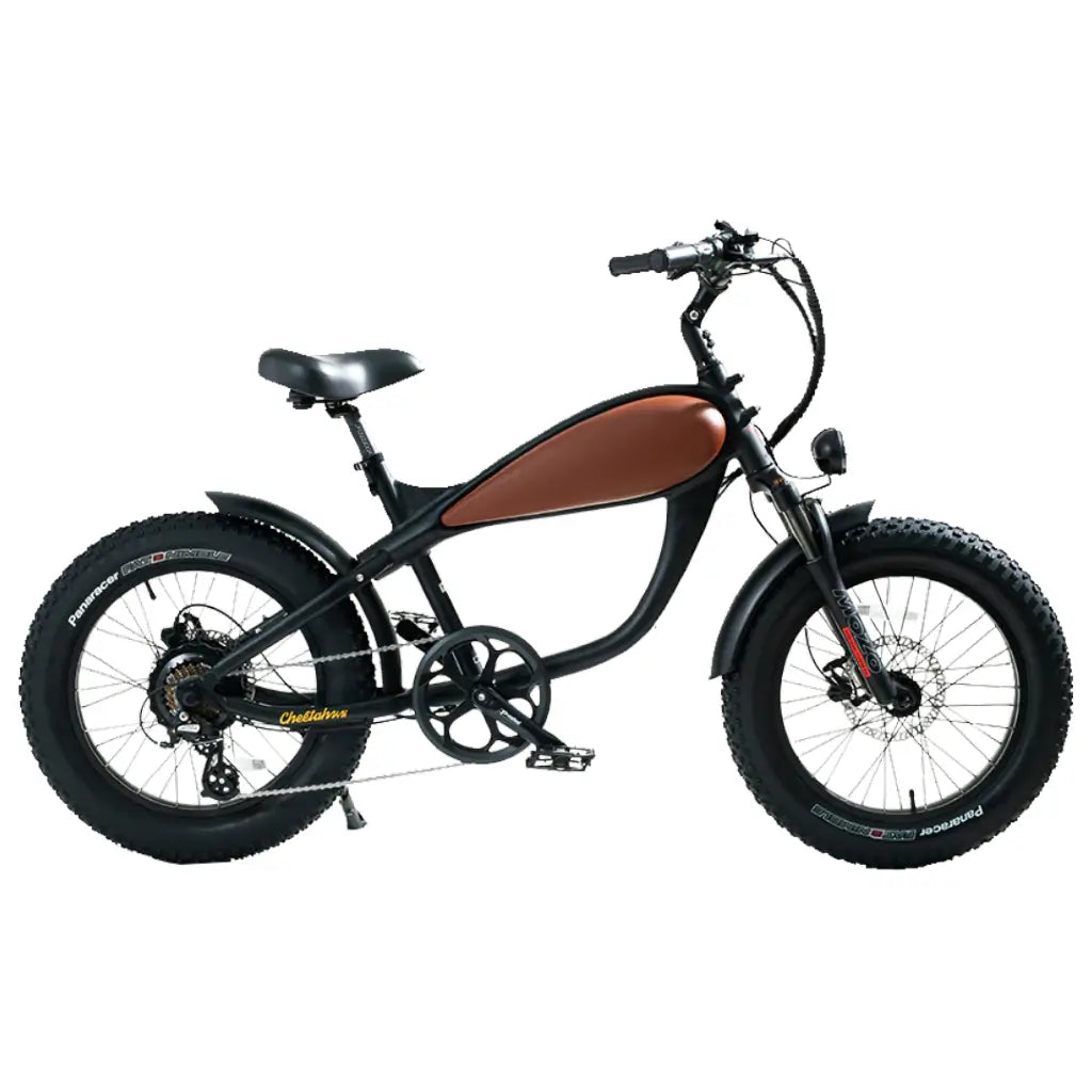 Revi Bikes Cheetah MINI Café Racer 500W 48V Fat Tire Cruiser Electric Bike  right side