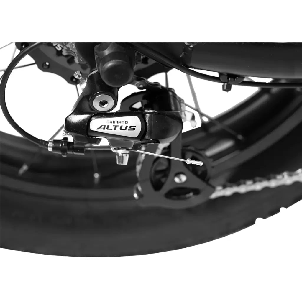 Revi Bikes Cheetah MINI Café Racer 500W 48V Fat Tire Cruiser Electric Bike shimano