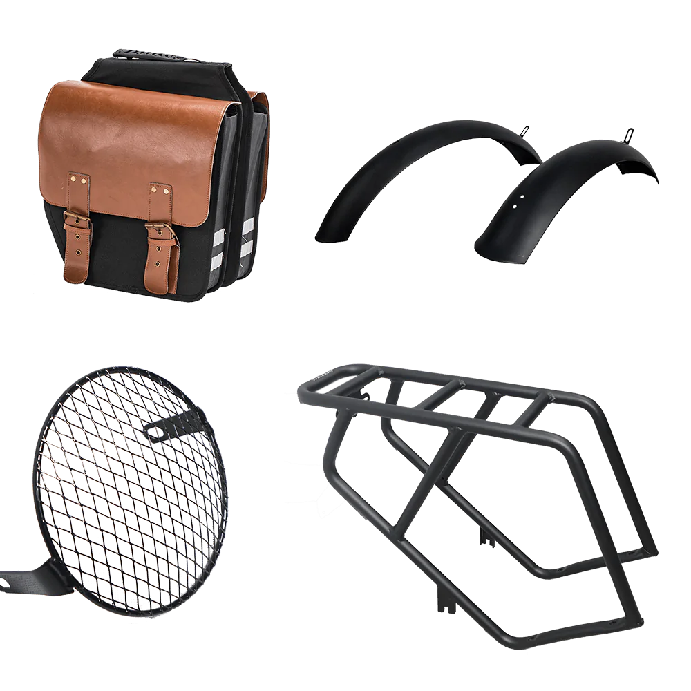 Revi Bikes Cheetah PLUS Café Racer 750W 48V 17.5Ah Fat Tire Cruiser Electric Bike