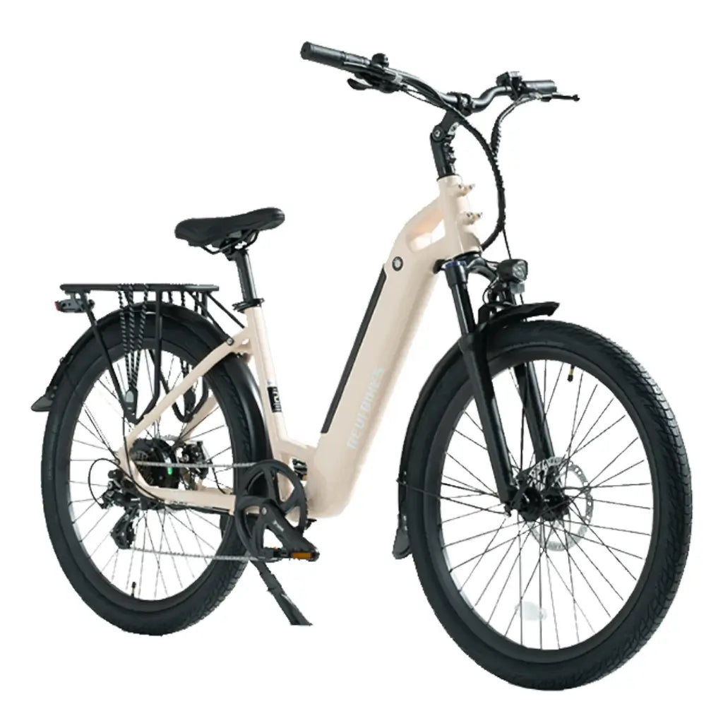 Revi Oasis Step-Through 500W 48V Commuter Electric Bike white right slant