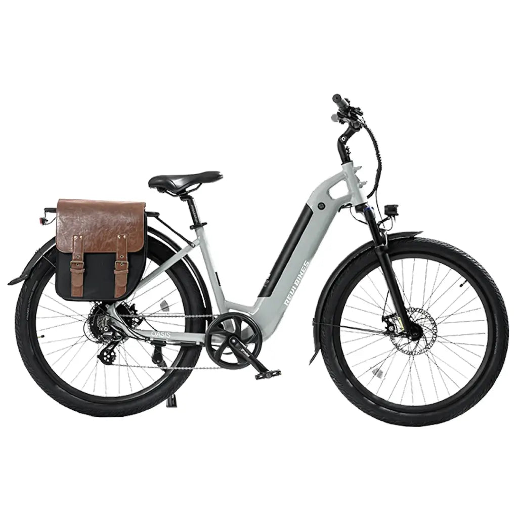 Revi Oasis Step-Through 500W 48V Commuter Electric Bike gray right side