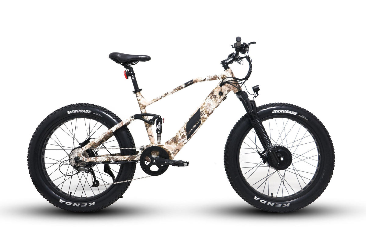 Eunorau Defender S 48V 1500W Dual Suspension Fat Tire Electric Bike