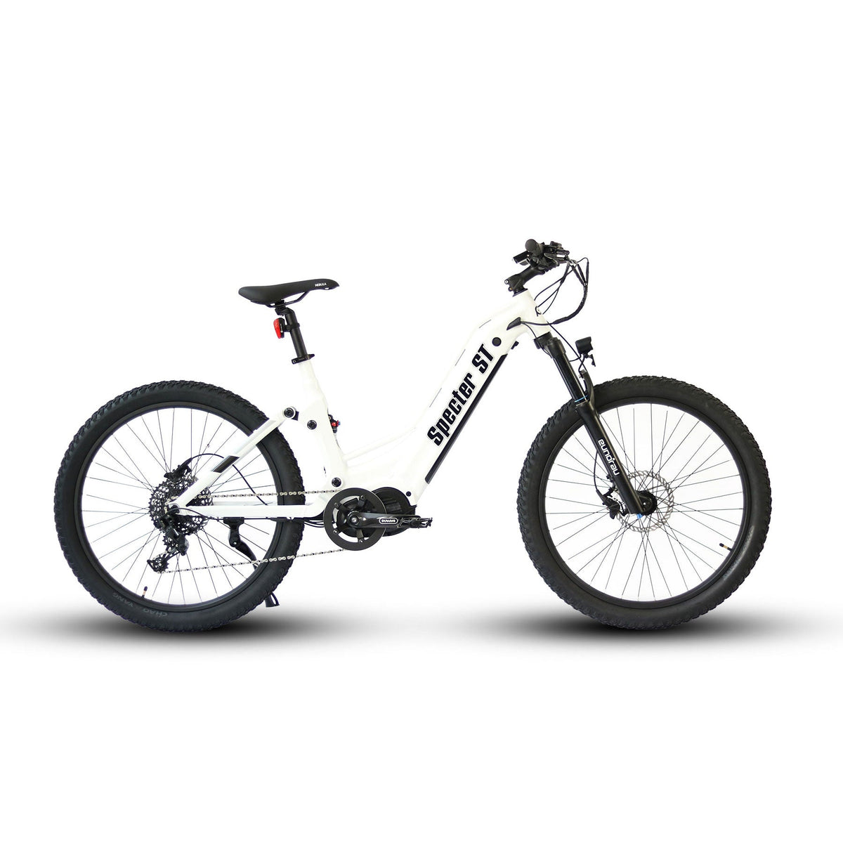 Eunorau Specter ST 48V 1000W Full Suspension Step Thru Electric Mountain Bike White