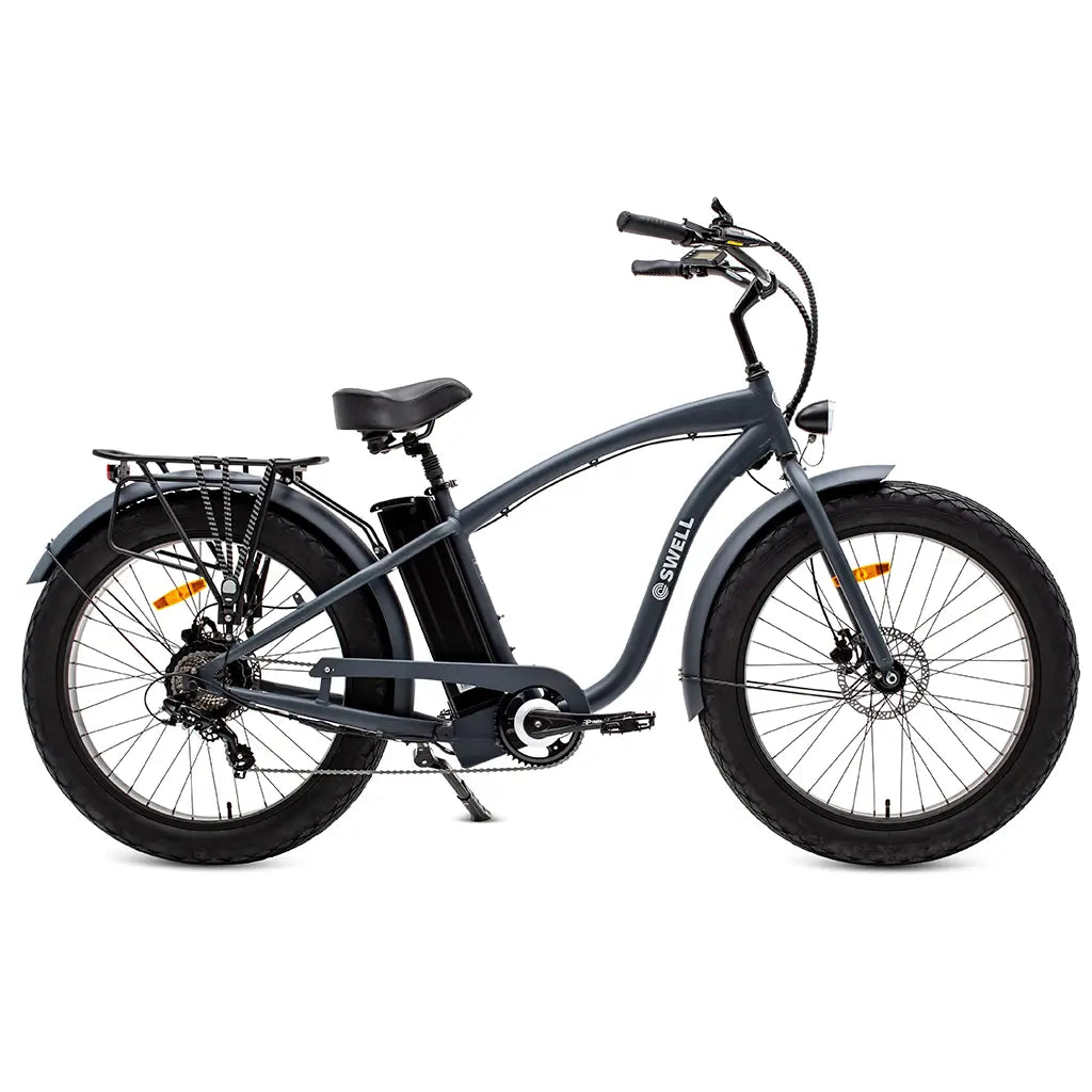 Swell LR2 750W 52V Fat Tire Cruiser Electric Bike Gray Right Side