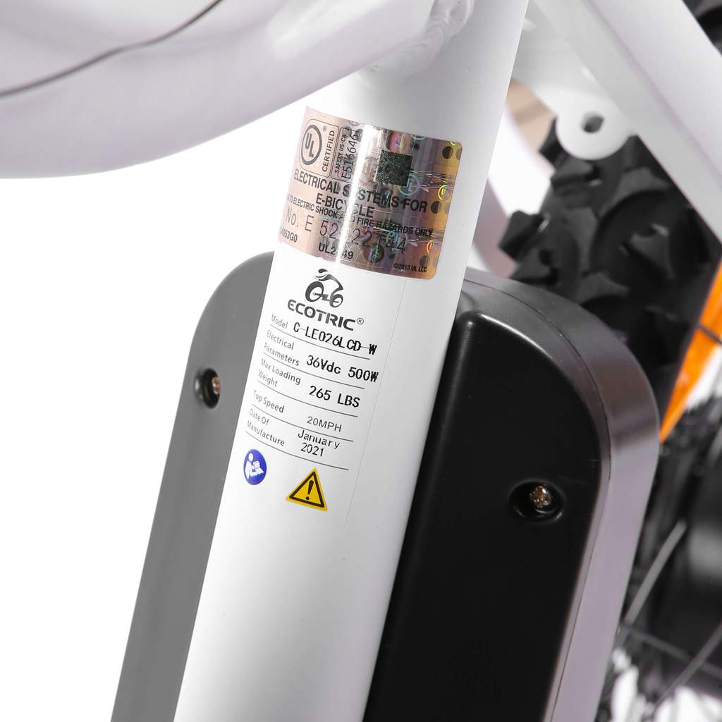 UL Certified - Ecotric Leopard 36V 500W Electric Mountain Bike