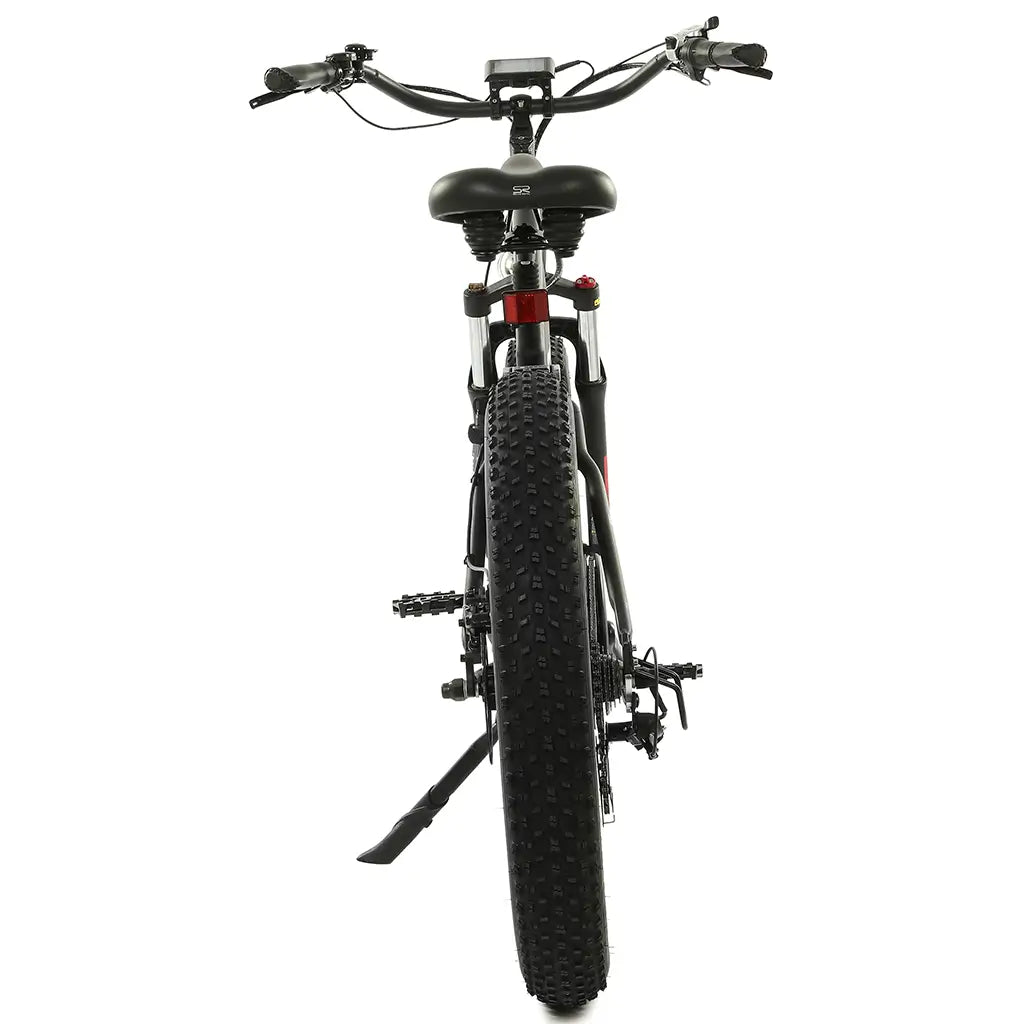 UL Certified Ecotric Hammer 48V 750W Beach Snow Fat Tire Electric Bike Black Rear View