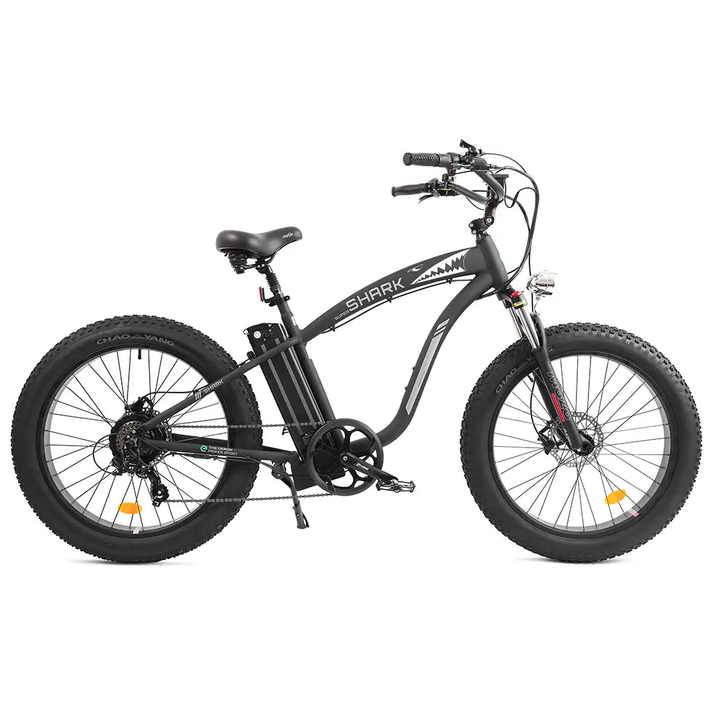UL Certified Ecotric Hammer 48V 750W Beach Snow Fat Tire Electric Bike Black Right Side
