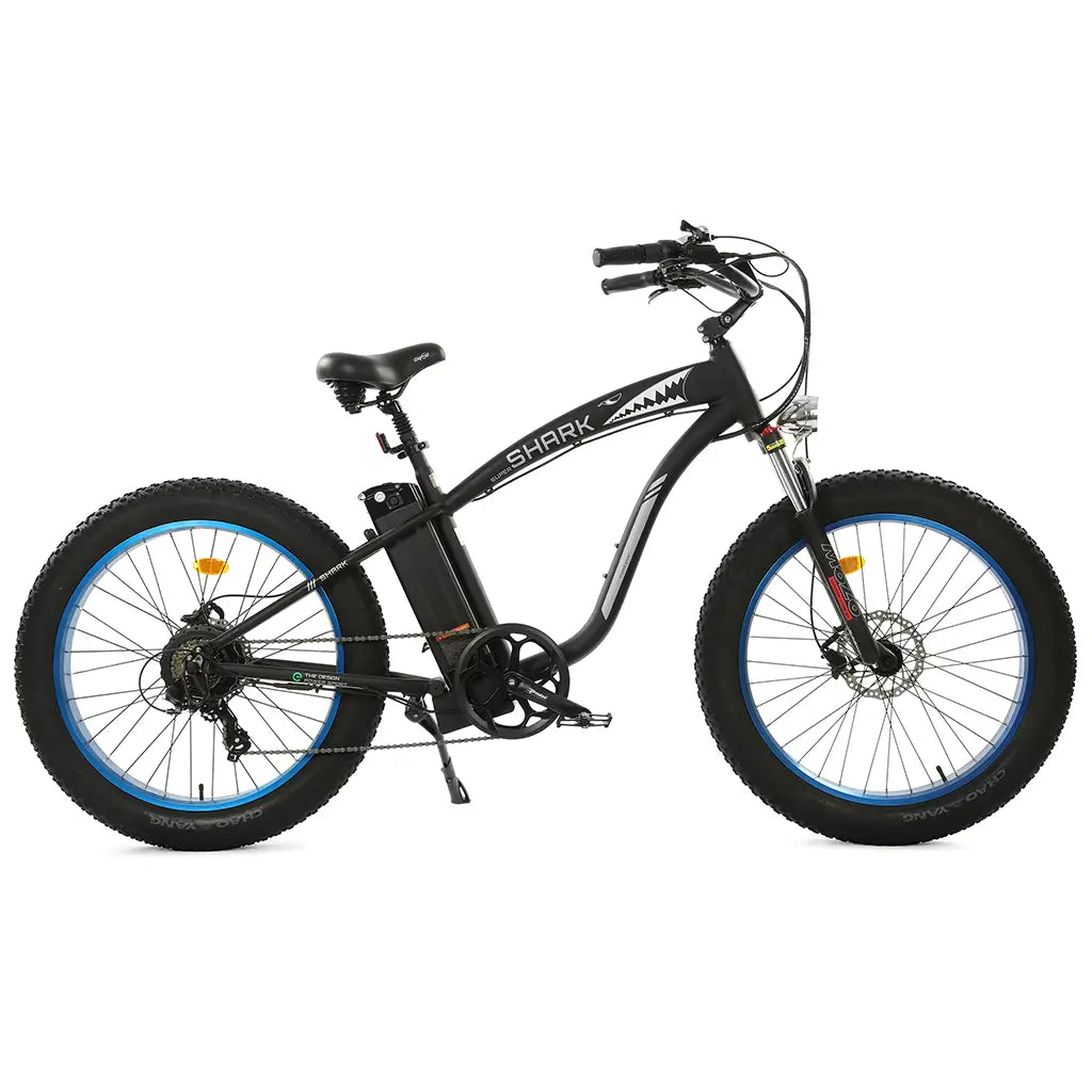 UL Certified Ecotric Hammer 48V 750W Beach Snow Fat Tire Electric Bike Black Right Side
