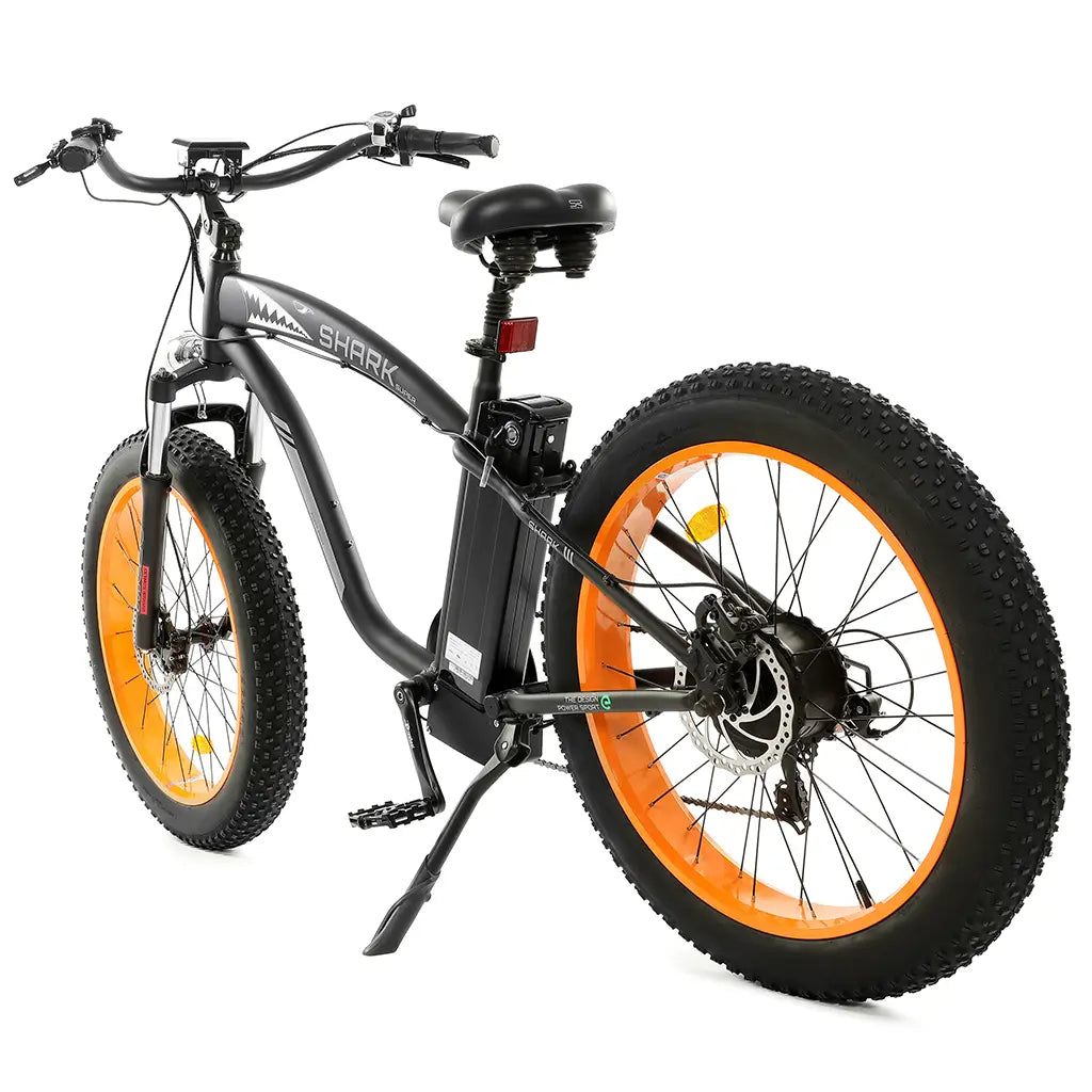UL Certified Ecotric Hammer 48V 750W Beach Snow Fat Tire Electric Bike Rear View