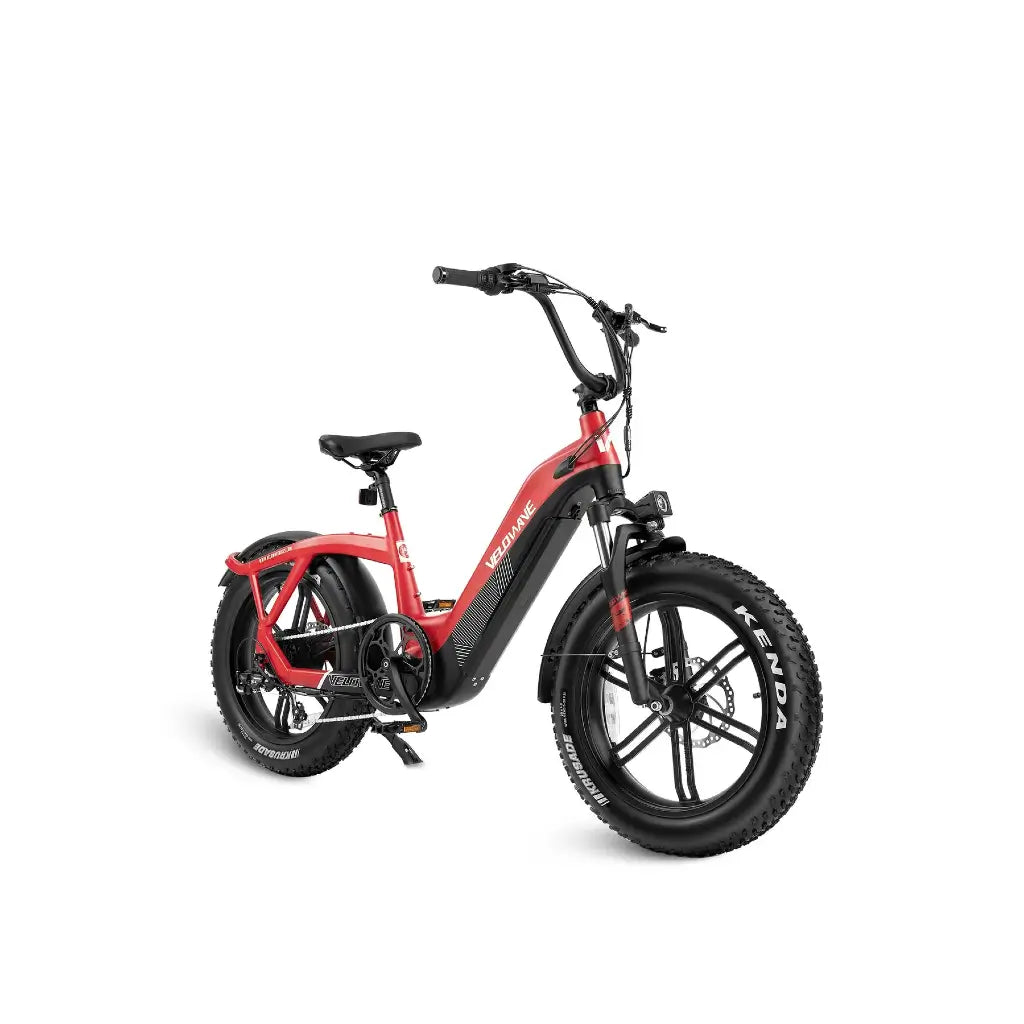 Velowave Pony Step Thru 750W 48V Fat Tire Commuter Electric Bike red right