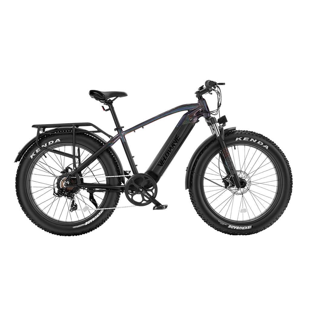 Velowave Ranger 750W 48V Fat Tire Electric Bike black with Rack